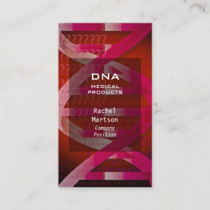 Rote DNA Medizinische Wissenschaft Modern Visitenkarte