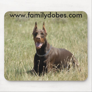 Rote DobermannMausunterlage Mousepad