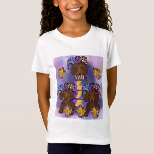 Rote Doxie Mardi Gras T-Shirt