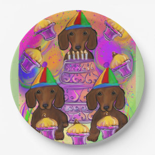 Rote Doxies Pappteller