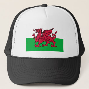 Rote Drache keltische Flagge von Wales & Walisisch Truckerkappe