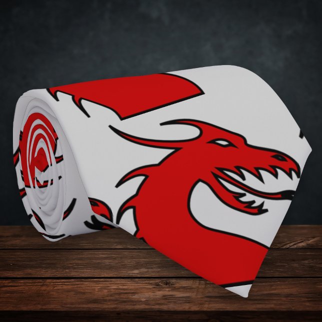 Rote Drachen-Silhouette Krawatte (Von Creator hochgeladen)