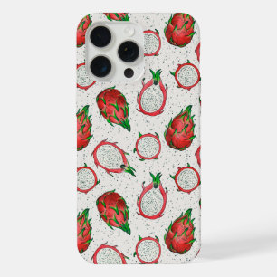 Rote Drachenfrucht auf cremefarbenem Hintergrund iPhone 15 Pro Max Hülle