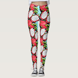 Rote Drachenfrucht Leggings