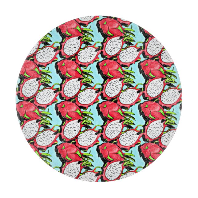 Rote Drachenfrucht Schneidebrett (Vorderseite)