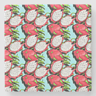 Rote Drachenfrucht Steinuntersetzer