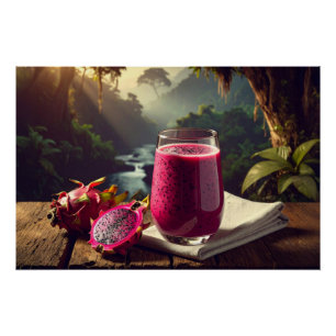 ROTE DRACHENFRUCHT (Venus Pitahaya) - EXOTISCHE FR Poster