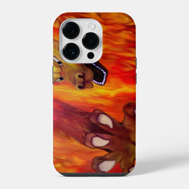 Rote Drachenklaue iPhone Hülle (Rückseite)