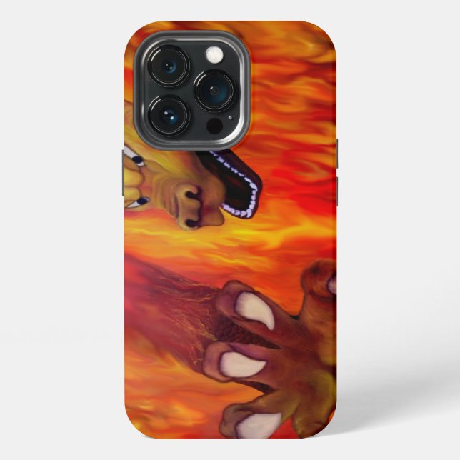Rote Drachenklaue iPhone Hülle (Hinten)