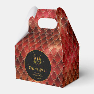 Rote Drachenschuppen Gold Geburtstag Dankeschön Geschenkschachtel
