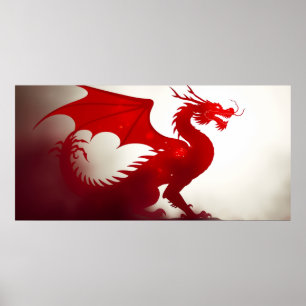 Rote Drachenwut Poster