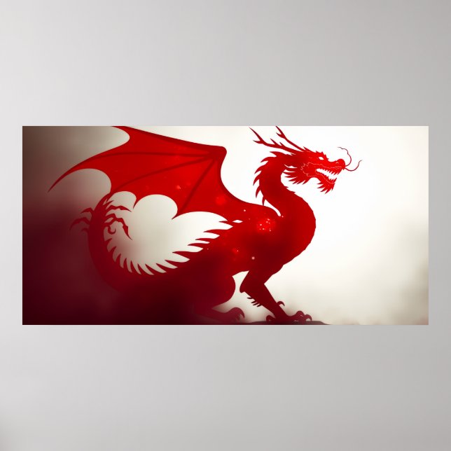 Rote Drachenwut Poster (Vorne)