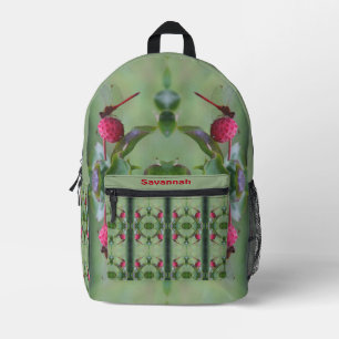 Rote Dragonfly Abstrakt Personalisiert Bedruckter Rucksack