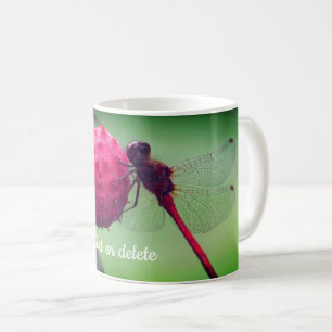 Rote Dragonfly Natur Personalisiert Kaffeetasse