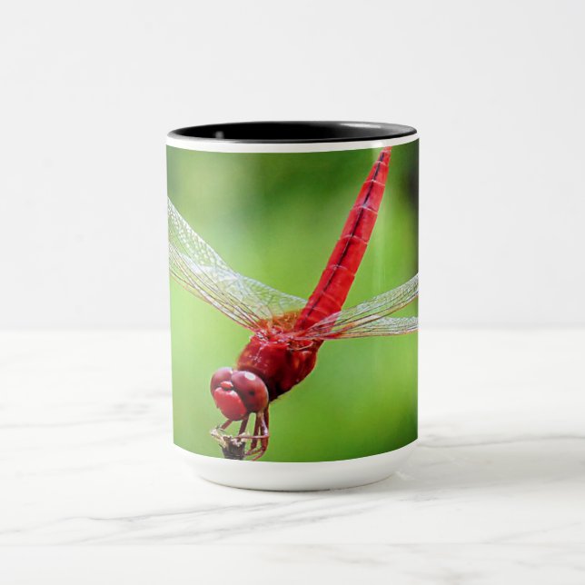 Rote Dragonfly-Tasse Tasse (Zentrum)