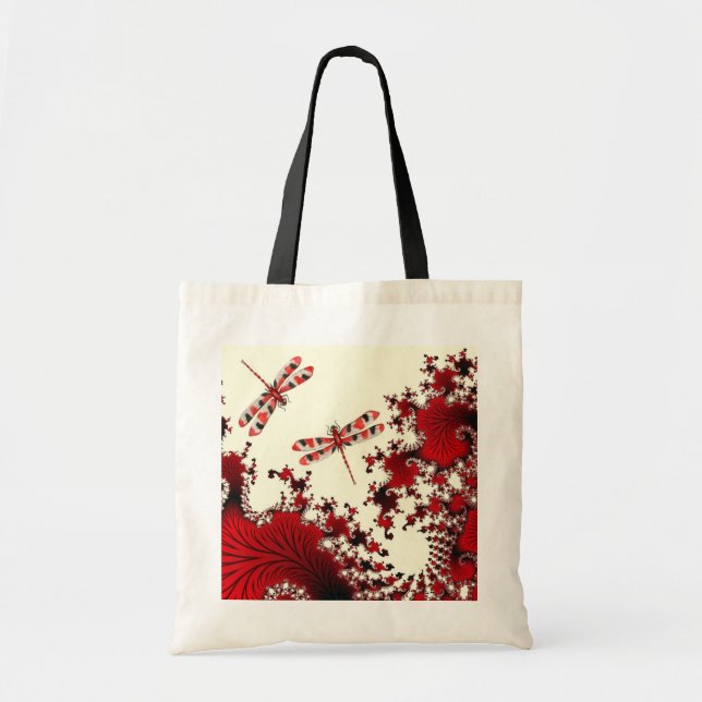 Rote Dragonfly Tote Tasche (Vorne)