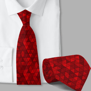 Rote Dreiecke Geometrisches Muster Herren modern Krawatte