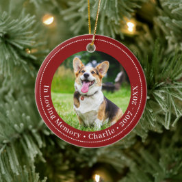 Rote Drucke auf Herz und Nieren im Love Memory Pet Keramik Ornament