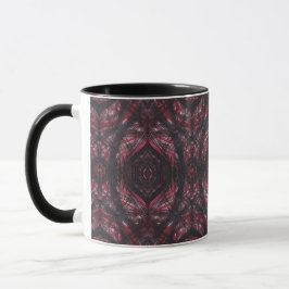 Rote dunkelrote abstrakte Aquarellkunst Tasse