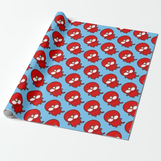 Rote Eastern Rosella Geschenkpapier (Ungerollt)