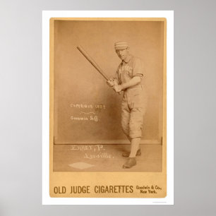 Rote Ehret Baseballkarte 1889 Poster