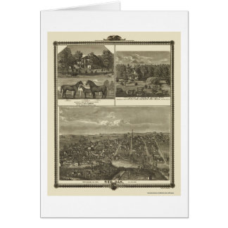 Rote Eiche, IA panoramische Karte - 1875