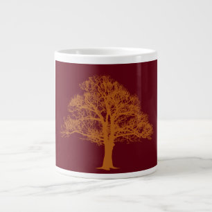 Rote Eichen-Baum-Tunnel-bohrwagenTasse Jumbo-Tasse