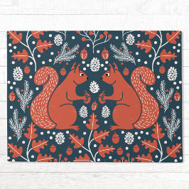 Rote Eichhörnchen im Wald Fußmatte