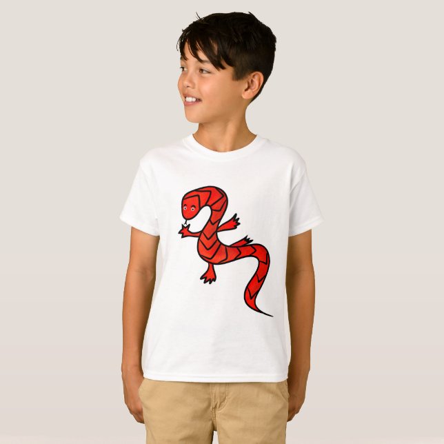 Rote Eidechse T-Shirt (Vorne ganz)
