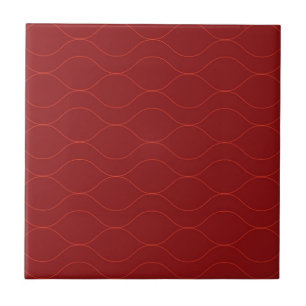 Rote, einfache, elegante, coole Wave Abstraktion A Fliese