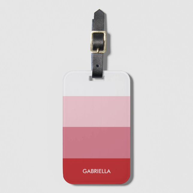 Rote einfache Palette Gepäckanhänger (Vorderseite Vertikal)