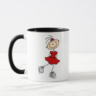 Rote Eisläuferin Mädchen Tasse