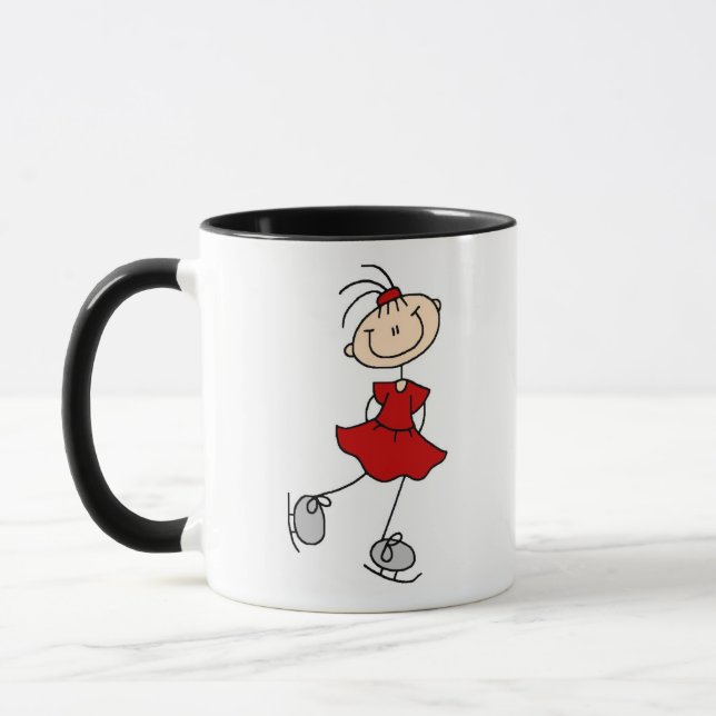 Rote Eisläuferin Mädchen Tasse (Links)