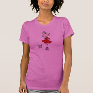 Rote Eisläuferin T-Shirts und Geschenke