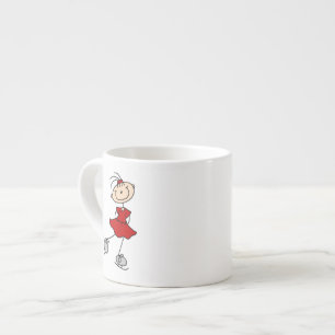 Rote Eisläuferin T-Shirts und Geschenke Espressotasse