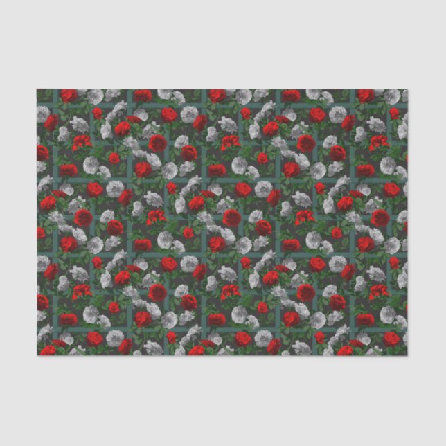 Rote Elegante Rose Seidenpapier (Vorderseite)