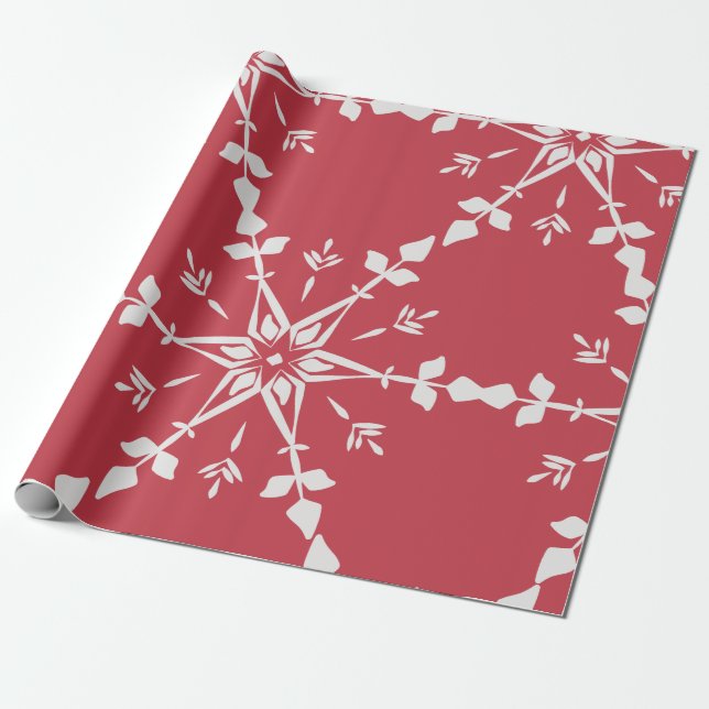 Rote Elegante Weihnachten Geschenkpapier (Ungerollt)