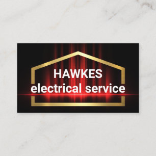 Rote elektrische Welle versorgt Zuhause Visitenkarte