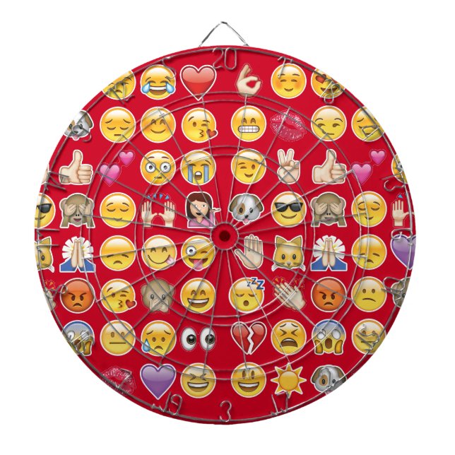 rote Emoji Dartscheibe (vorne)