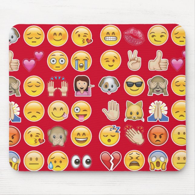 rote Emoji Mousepad (Vorne)