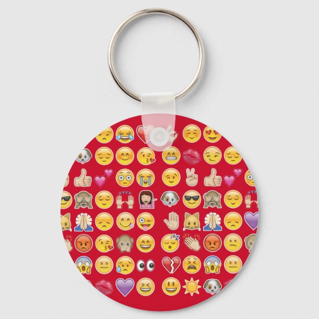 rote Emoji Schlüsselanhänger (Vorderseite)
