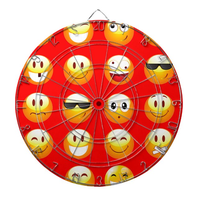 rote Emojis Dartscheibe (vorne)