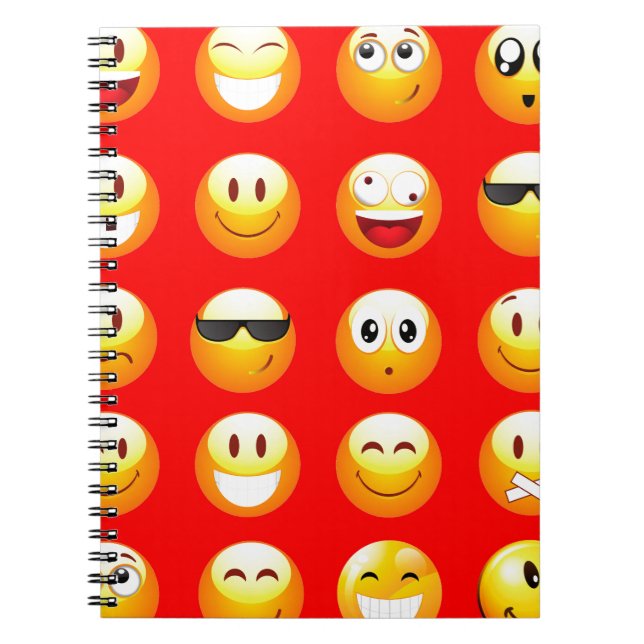 rote Emojis Notizblock (Vorderseite)