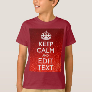 Rote Empfindung Behalte Beruhigung und den Text er T-Shirt