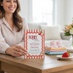 Rote Erdbeere "Berry in Love" Babyparty