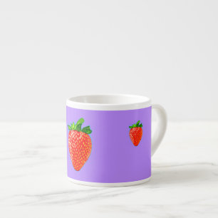 Rote Erdbeere im Pop Art Style Espressotasse