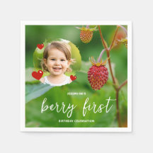 Rote Erdbeere & Kinderfoto Beeren Erster Geburtsta