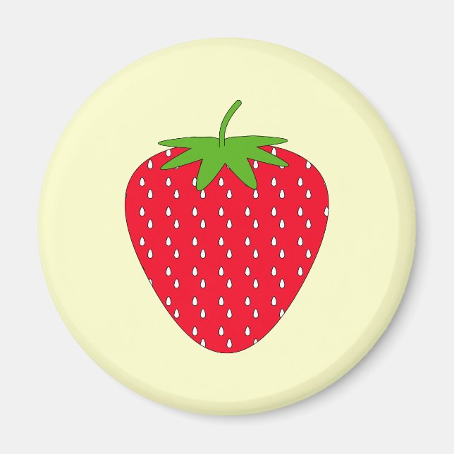 Rote Erdbeere. Magnet (Vorne)