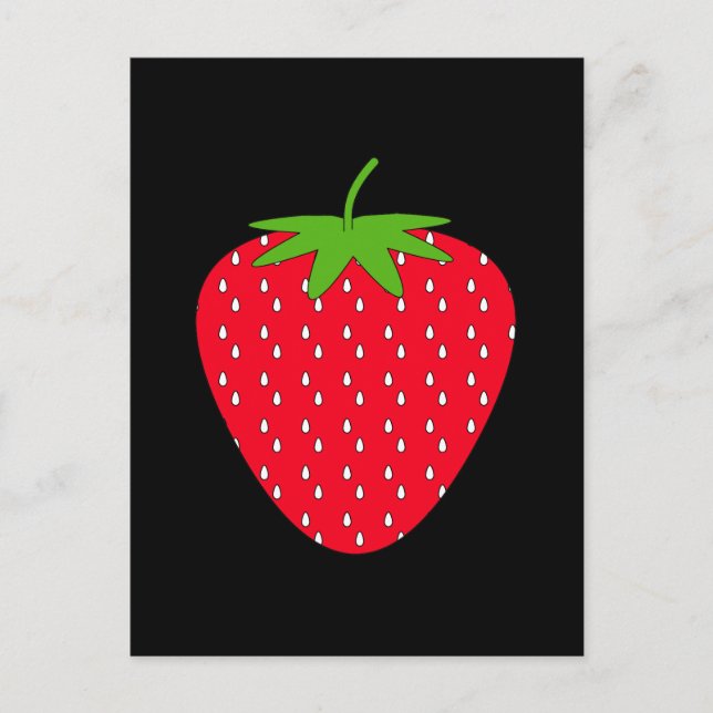 Rote Erdbeere Postkarte (Vorderseite)