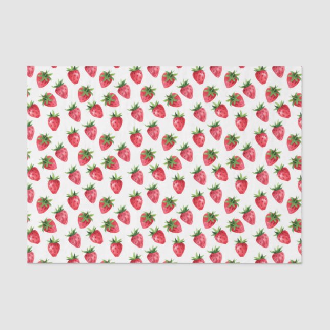 Rote Erdbeeren (Design 43 Red Series) Seidenpapier (Vorderseite)